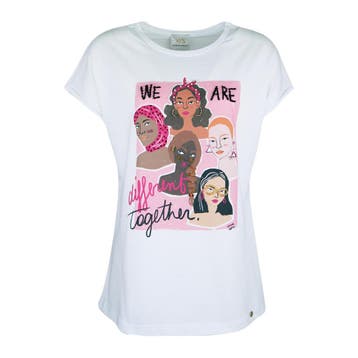 Verysimple • wit t-shirt different together • S (IT42), Verzenden, Nieuw, Maat 36 (S), Wit
