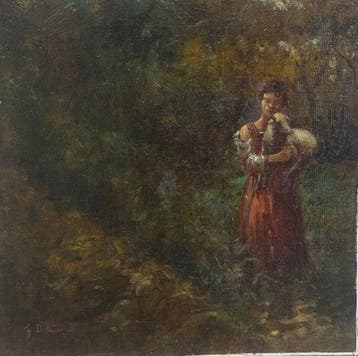 Francesco De Nicola (1882-1961) - Contadina con Capra