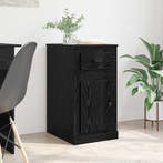 vidaXL Bijzetkast Zwart Eiken 40 x 50 x 75 cm Bewerkt hout, Huis en Inrichting, Kasten | Overige, Verzenden, Nieuw