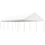 vidaXL Prieel met dak 11,15x4,08x3,22 m polyetheen wit, Verzenden, Nieuw