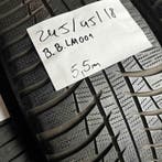 2 x Bridgestone Blizzak LM-001 245-45-18 Winterbanden 5,5mm, 18 inch, Band(en), Personenwagen, Gebruikt
