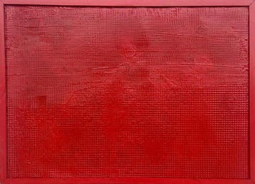 Bernard Aubertin (1934-2015) - Monocromo rosso, 1973 –, Antiek en Kunst, Kunst | Schilderijen | Modern
