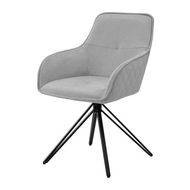 Eetkamerstoel / Draaistoel / Kuipstoel Clyde - Lichtgrijs, Huis en Inrichting, Stoelen, Nieuw, Verzenden