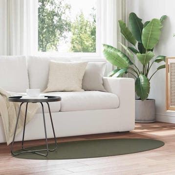 vidaXL Vloerkleden Ovaal HUARTE Bosgroen 80 x 150 cm 100%, Huis en Inrichting, Stoffering | Tapijten en Kleden, Verzenden, Nieuw