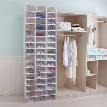 Set van 20/24 Opvouwbare Schoenenboxen - Stapelbaar & Transp, Verzenden, Nieuw