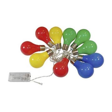 Lifetime Feestverlichting - 10 gekleurde LED lampen - Pee..., Tuin en Terras, Buitenverlichting, Ophalen of Verzenden, Nieuw