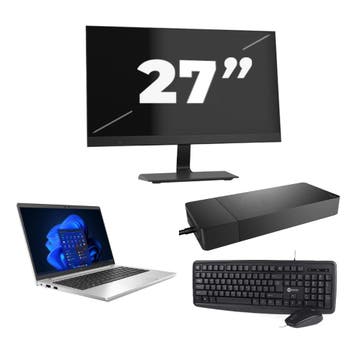 HP EliteBook 640 G9 -   i5-12e 16GB  - 256GB  + 1x 27 inch, Qwerty, Verzenden, Refurbished, 14 inch