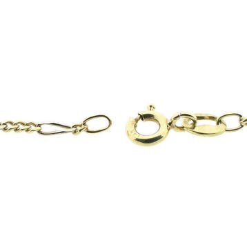 Bicolor gouden Figaro schakelketting, Ophalen of Verzenden, Gebruikt, Goud, Goud