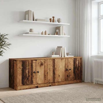 vidaXL Opbergkast voor Loftbed 2 st Oud hout 66 x 35 x 48 cm, Minder dan 45 cm, Verzenden, Nieuw, Minder dan 55 cm