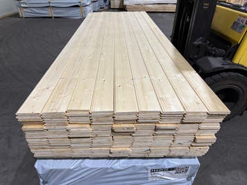 Vuren kraaldelen 22x125mm gegrond en onbehandeld, Minder dan 25 mm, Nieuw, Ophalen of Verzenden, Plank