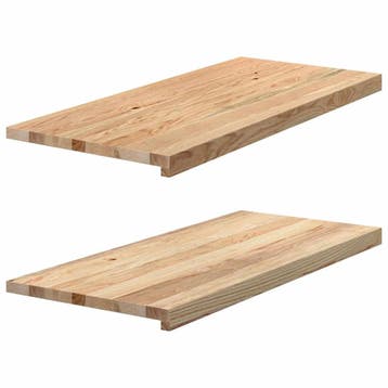 vidaXL Vensterbanken 2 st onbehandeld 90x40x2 cm massief, Verzenden, Nieuw