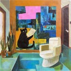 Tran Thi Thu Hien (1973) - Literary Cat 80 80 cm  Vendu