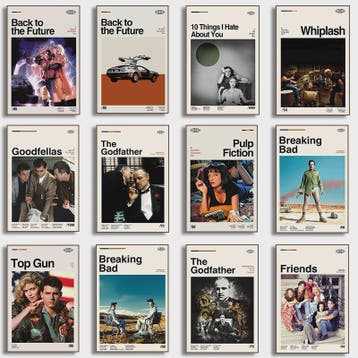 Iconische Film & TV Canvas Posters: Friends, Back to the Fut, Verzamelen, Verzenden, Nieuw