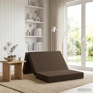vidaXL Vouwbare Bankbed 80 x 67 x 45 cm Taupe, Verzenden, Nieuw
