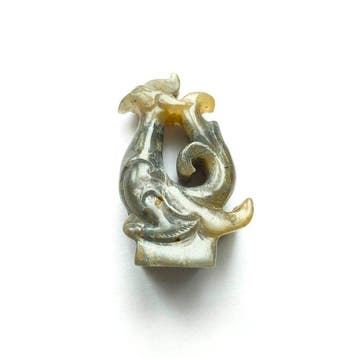 Oud-Chinees harde steen (groene jade?) Feniksvormige