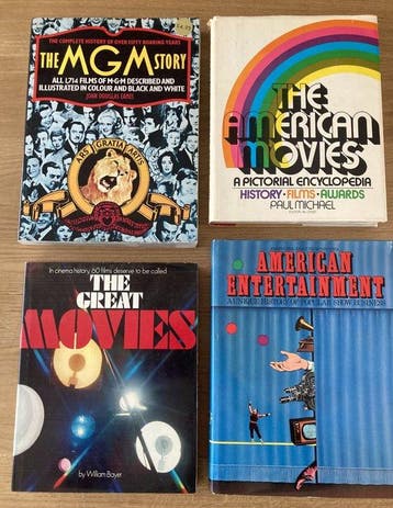 Paul Michael, William Bayer e.a. - 4 boeken over film uit de, Antiek en Kunst