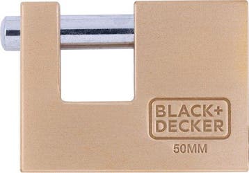 2dekans | BLACK+DECKER Hangslot - 50mm - Incl. 3 Sleutels -, Ophalen of Verzenden, Zo goed als nieuw