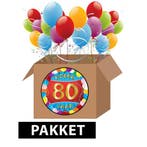 80 jaar feestartikelen pakket - 80 jaar versiering, Ophalen of Verzenden, Nieuw
