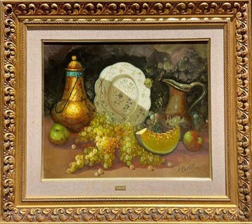 J. Belda - Luz sobre uvas y porcelana
