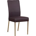 Leren eetkamerstoel Real - Hermes Merlin (donkerpaars) -, Huis en Inrichting, Stoelen, Ophalen of Verzenden, Nieuw, Leer, Industrieel, Modern