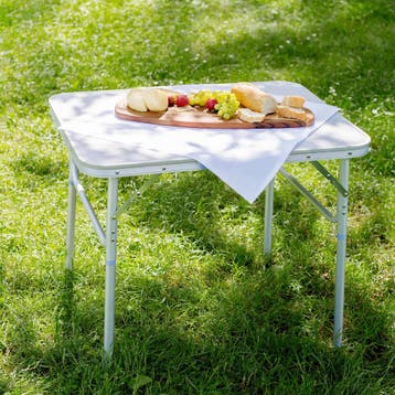 Aluminium campingklaptafel 75 x 55 x 68 cm - grijs, Verzenden, Nieuw