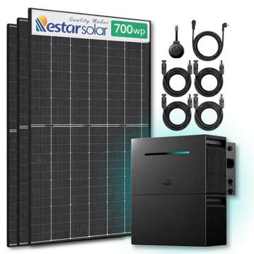 Zonnepanelen Thuisbatterij Pakket - 4 kWh - 3x 700Wp, Ophalen of Verzenden, Nieuw