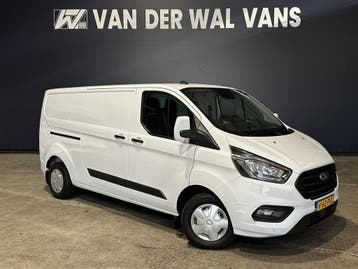 Ford Transit Custom 2.0 TDCI 105pk L2H1 Euro6 Airco | Camera, Stof, Gebruikt, Wit, Dealer onderhouden