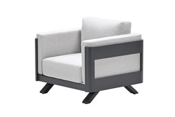 GI Realdo loungestoel - Carbon black/Zand, Verzenden, Nieuw, Overige materialen