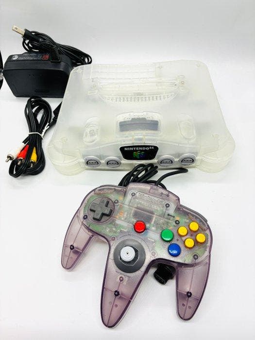 Nintendo - N64 - Nintendo 64 Clear Console Set with Clear, Spelcomputers en Games, Spelcomputers | Overige Accessoires
