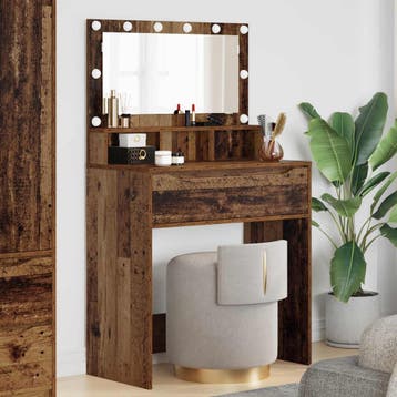 vidaXL Slaapkamer Kaptafels Oud Hout 80 x 39,6 x 135 cm, Verzenden, Nieuw