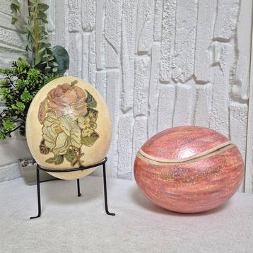 Struisvogel Ei - Handcrafted Decorative Ostrich Eggs –