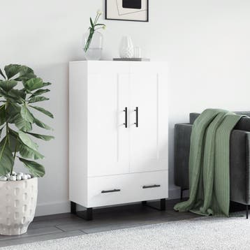 vidaXL buffetkast 69,5x31x115 cm bewerkt hout wit, Minder dan 50 cm, Verzenden, 100 tot 150 cm, Nieuw