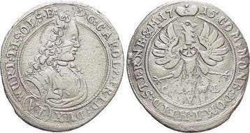 6 Kreuzer 1715 Cl Wuerttemberg-oels Karl Friedrich 1704-1744, Verzenden
