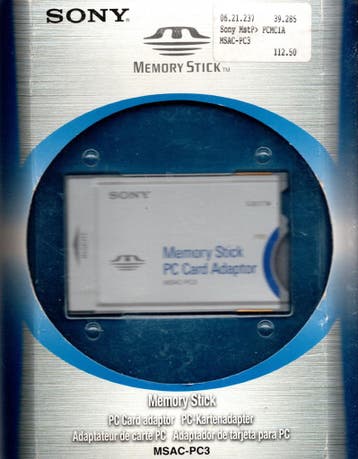Sony Memory Stick PC Card Adapter- MSACPC3 (Nieuw), Verzenden, Nieuw