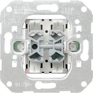 Gira Basiselement - Pulsschakelaar 2 voudig | 15500, Nieuw, Stopcontact