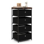 LIVSK Opvouwbare Ladekast - 4 Ruime Laden - Stabiel Metaal -, Huis en Inrichting, Woonaccessoires | Kisten, Verzenden, Nieuw