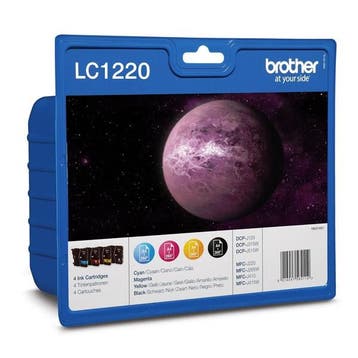 Brother LC-1220VALBP multipack zwart + 3 kleuren, Verzenden, Nieuw, Cartridge, Brother