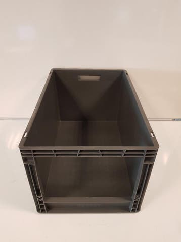 Magazijnbak, 600x400x280 mm, euronorm, grijs kunststof,, Ophalen of Verzenden