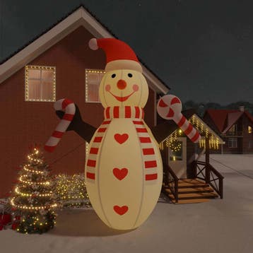 vidaXL Sneeuwpop opblaasbaar met LEDs 630 cm, Verzenden, Nieuw