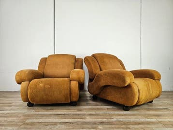 Fauteuil - Een paar fauteuils uit de jaren zeventig, van