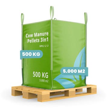 Koemestkorrels 3in1 (bigbag 500 kg - Voor 5000 m2), Verzenden, Mest