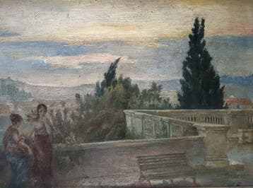 Scuola europea del Grand Tour (XIX) - Roma dalla balconata