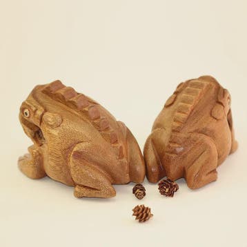 Handgesneden Houten Kikker - Uniek Thailand Souvenir & Creat