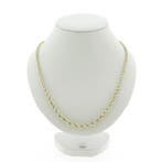 Gouden gedraaide schakelcollier (Ketting), Ophalen of Verzenden, Gebruikt, Overige kleuren, Goud