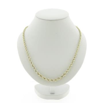 Gouden gedraaide schakelcollier (Ketting), Ophalen of Verzenden, Gebruikt, Goud, Goud