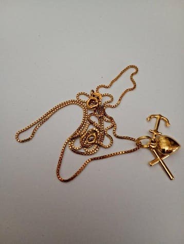 Ketting met hanger - 18 karaat Geel goud