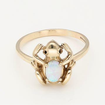 Ring - 9 kt. Geel goud Opaal, Nieuw
