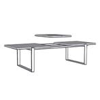 Eettafel-UME Alphen Oud Teakhout (uitschuifbaar) - eettafel, Nieuw, Overige vormen, Overige materialen