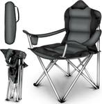 Campingstoel - Visstoel - Vouwstoel - Kampeerstoel - Grijs -, Verzenden, Zo goed als nieuw