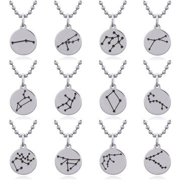 Zilveren sterrenbeeld ketting, Verzenden, Nieuw, Zilver